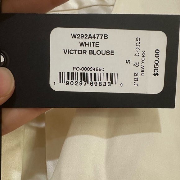 Rag and Bone off white blouse NWT size S - Picture 5 of 9